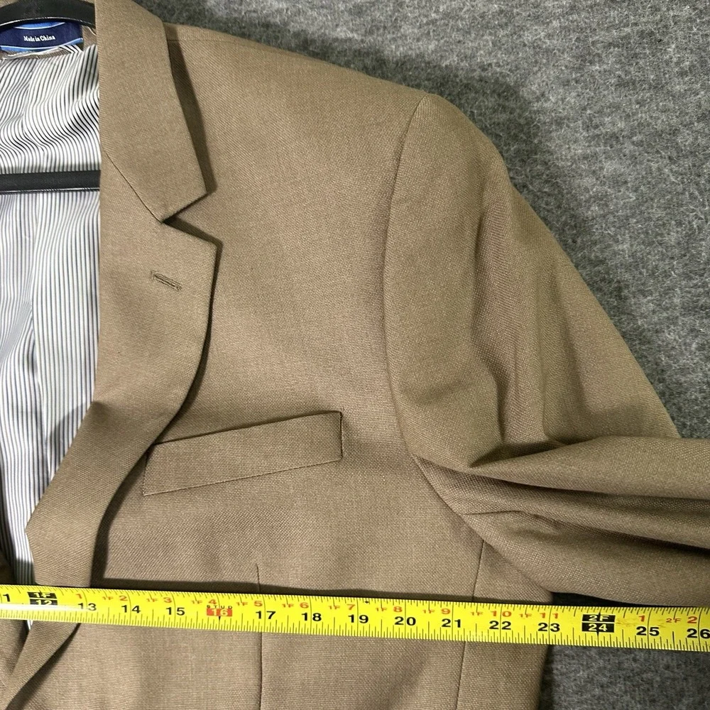 Croft & Barrow Sportcoat Mens 42L Reg Classic Fit Tan Brown 2 Button‎ Blazer